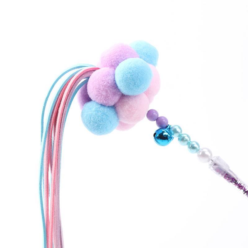 Petshop Court ไม้ตกแมวคละแบบ,ปอมๆ (คละสี)