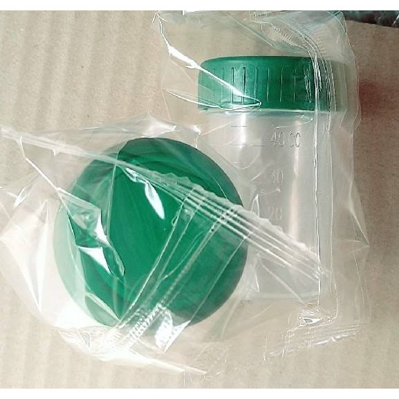 กระปุกเก็บปัสสาวะสเตอไรด์ Urine Container Sterile 60 mL (ฝาเขียว)