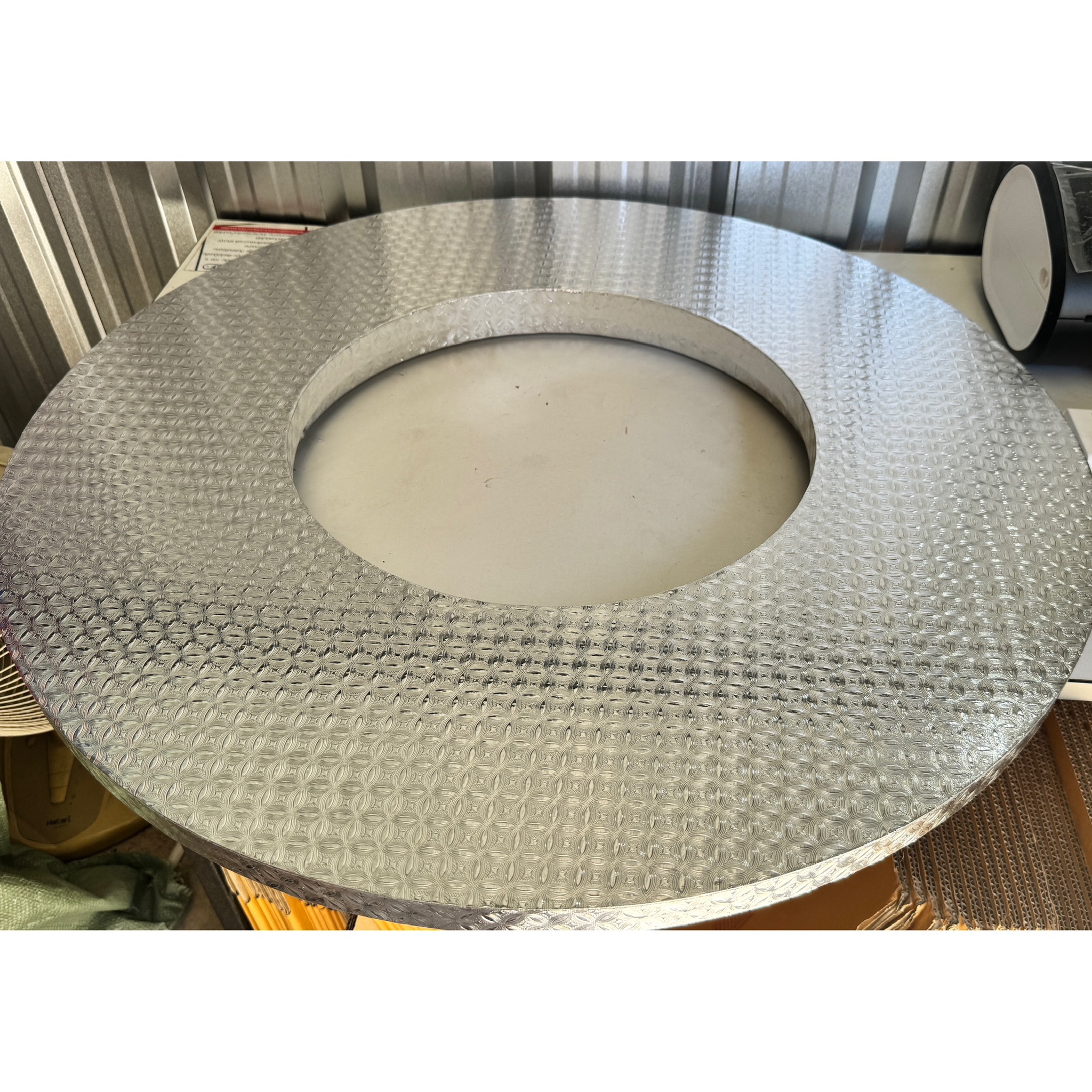 Turntable แท่นหมุนโชว์สินค้า ขนาดใหญ่ 80 100 120 150 ซม สีเงิน รับน้ำหนัก 250-300 kg Electric Display Stand OT0026