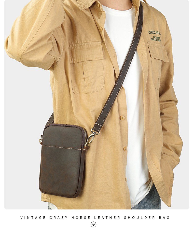 For You Leather กระเป๋าสะพายข้าง ผู้ชาย ใบเล็ก หนังแท้ พรีเมี่ยม รุ่น LB69 LB69