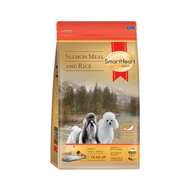 SmartHeart Gold Salmon Meal and Rice พันธุ์เล็ก-แซลมอน/ข้าว 1 Kg