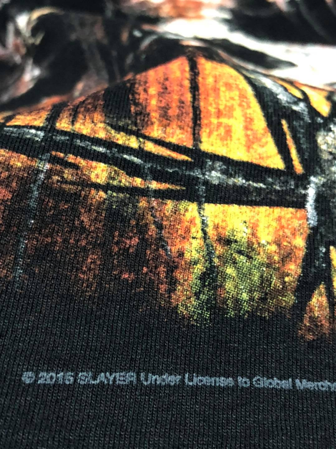 เสื้อวง Slayer World Tour ปี 2015 Size M เสื้อทัวร์หน้างาน สินค้าลิขสิทธิ์แท้ 100%