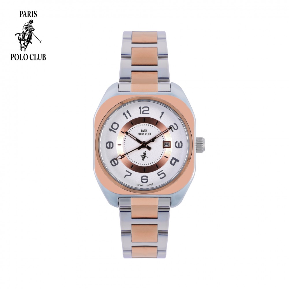นาฬิกา PARIS POLO CLUB LE BRETON MODERN SILVER ROSEGOLD / WHITE [PPC-DC34-SRG-WE]