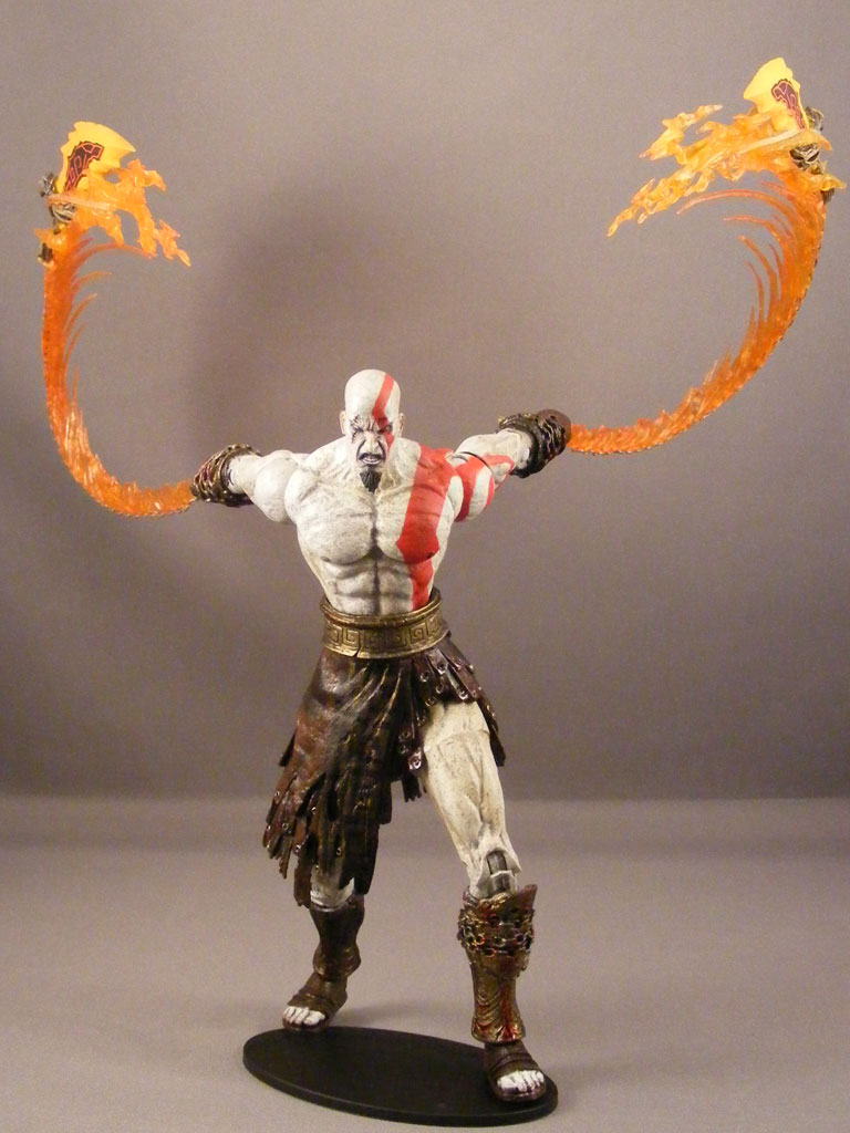 God of War II - Kratos with Flaming Blades of Athena