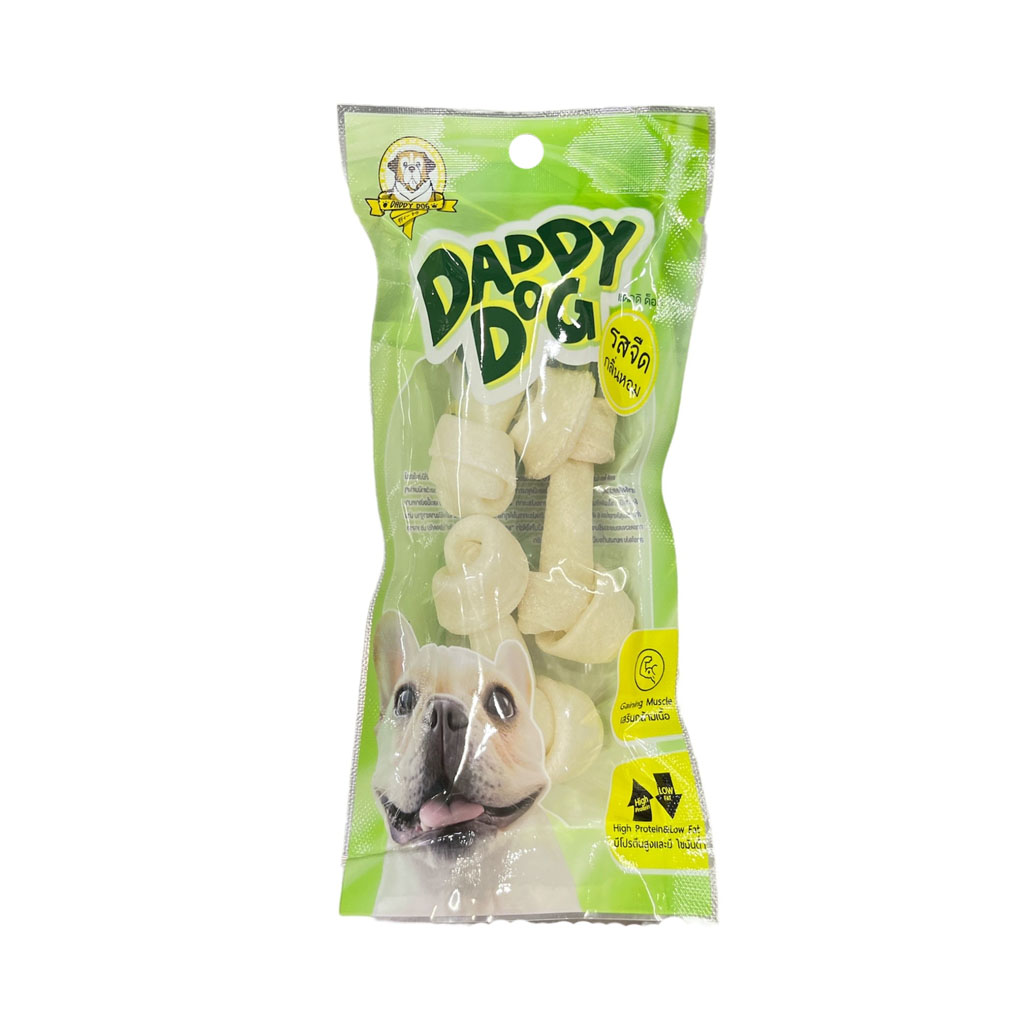 Daddy Dog DD1330 กระดูกผูกขาว 2 นิ้ว 3 ชิ้น