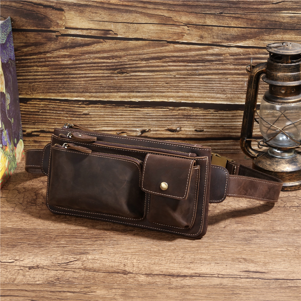 For You Leather (ราคาพิเศษ) LB85 กระเป๋าคาดอก กระเป๋าคาดเอว กระเป๋าผู้ชาย หนังแท้ พรีเมี่ยม LB85