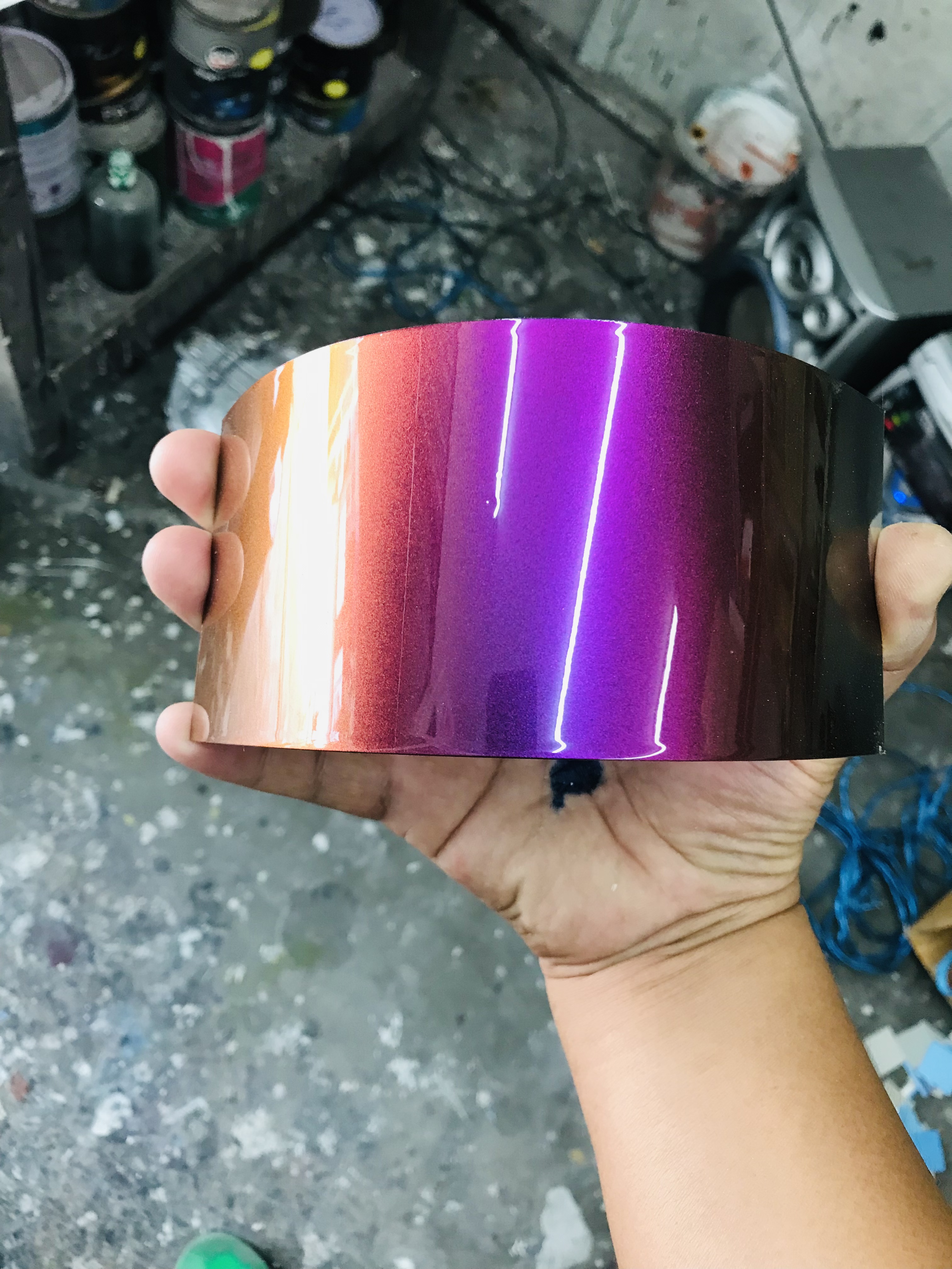 สีเอฟเฟค ชมพู เหลือบ ทอง