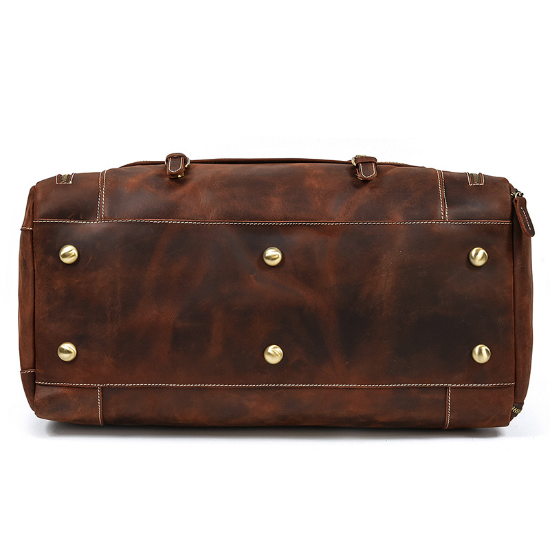 For You Leather LB90 กระเป๋าเดินทาง ผู้ชาย หนังแท้ ใบใหญ่ (สีน้ำตาลเข้ม,สีน้ำตาลอ่อน) LB90