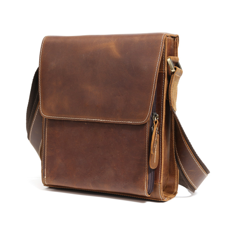 For You Leather LB37 กระเป๋าสะพายข้าง ผู้ชาย หนังแท้ นูบัค ขนาดพกพา LB37