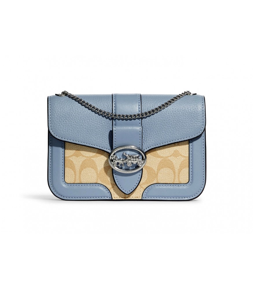 กระเป๋าสะพายข้าง COACH 7287 GEORGIE CROSSBODY IN SIGNATURE CANVAS (SVTVS)[7287SVTVS]