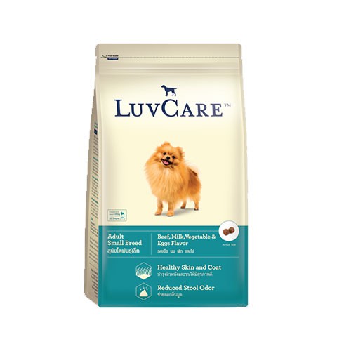 Dr.Luvcare (สุนัขพันธุ์เล็ก-รสเนื้อ/นม/ผัก/ไข่) 2 Kg.