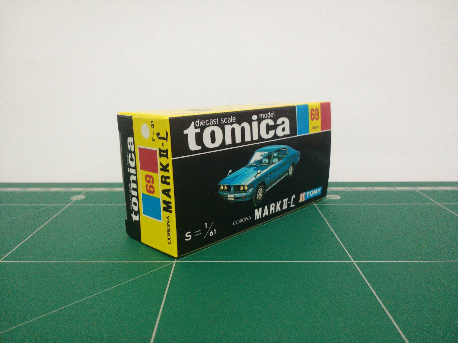 กล่องพิมพ์ Reproduction Box สำหรับ Tomica Black Box No.69 Toyota Mark II-L (กล่องเปล่า, ไม่มีรถ)
