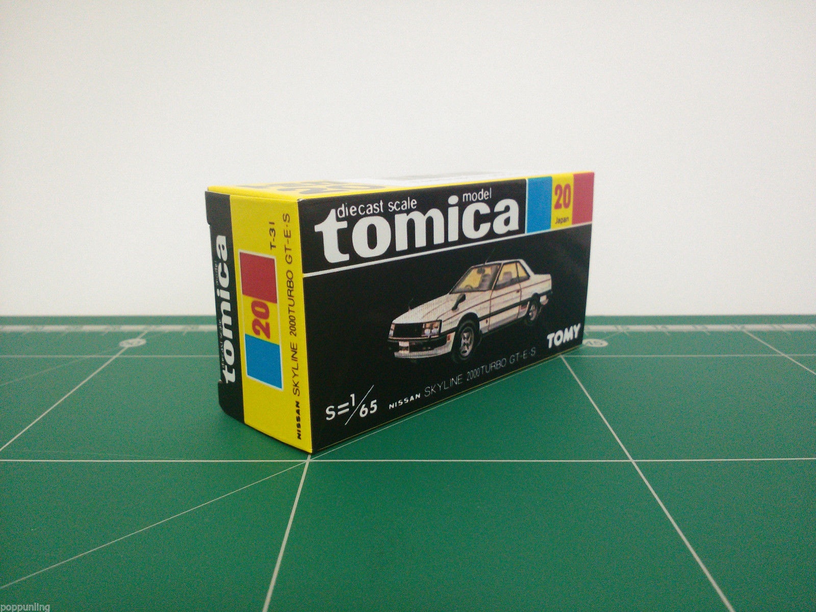 กล่องพิมพ์ Reproduction Box สำหรับ Tomica Black Box No.20 Nissan Skyline 2000 Turbo GT-ES (กล่องเปล่า, ไม่มีรถ) T-31