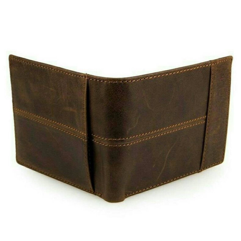 For You Leather WL01 กระเป๋าสตางค์ผู้ชาย กระเป๋าสตางค์หนังแท้ กระเป๋าสตางค์แบบพับ บางเบา ช่องเยอะ กะทัดรัด WL01