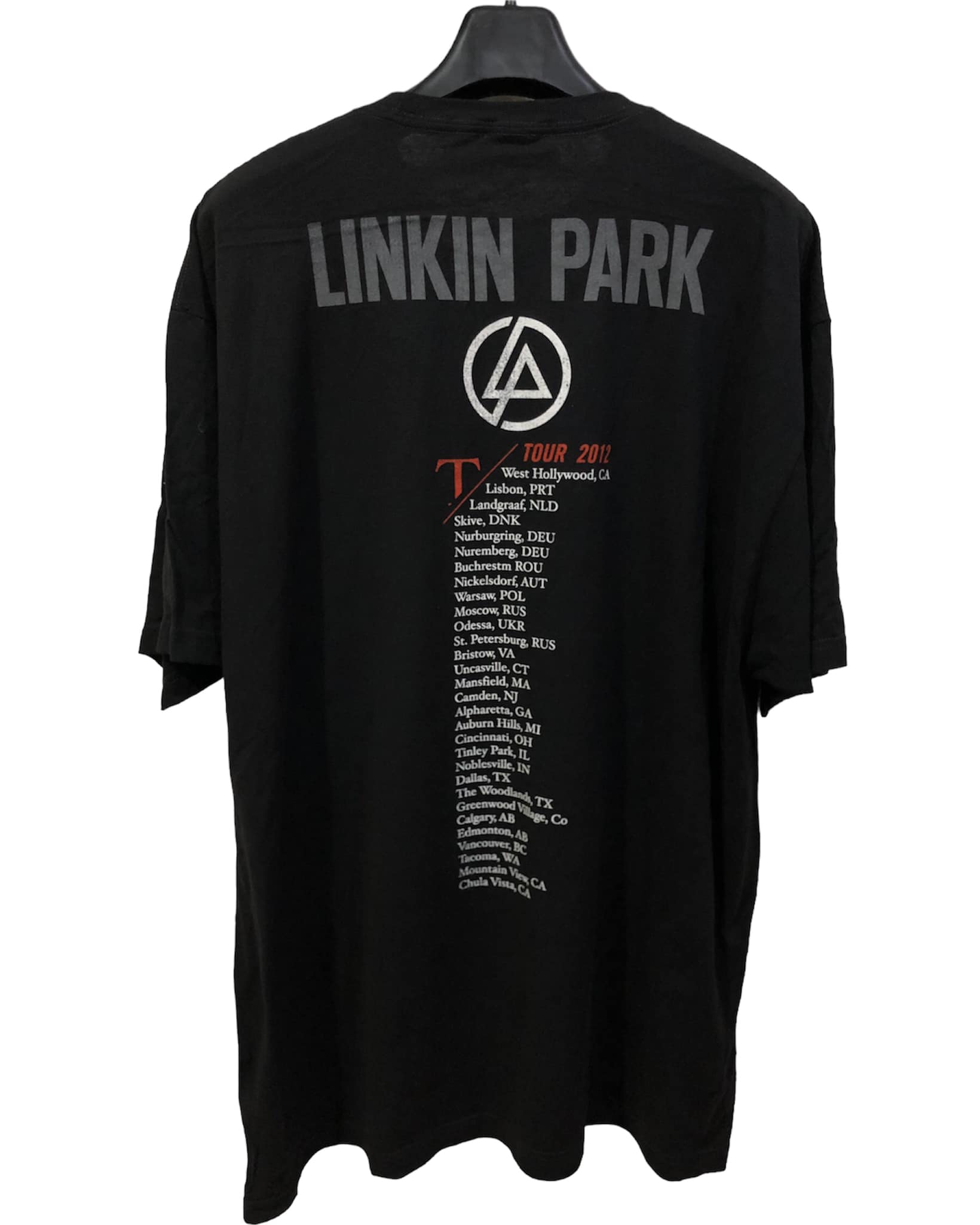 เสื้อวง Linkin Park Usa Tour ปี 2012 Size 2XL สินค้าลิขสิทธิ์แท้ 100%