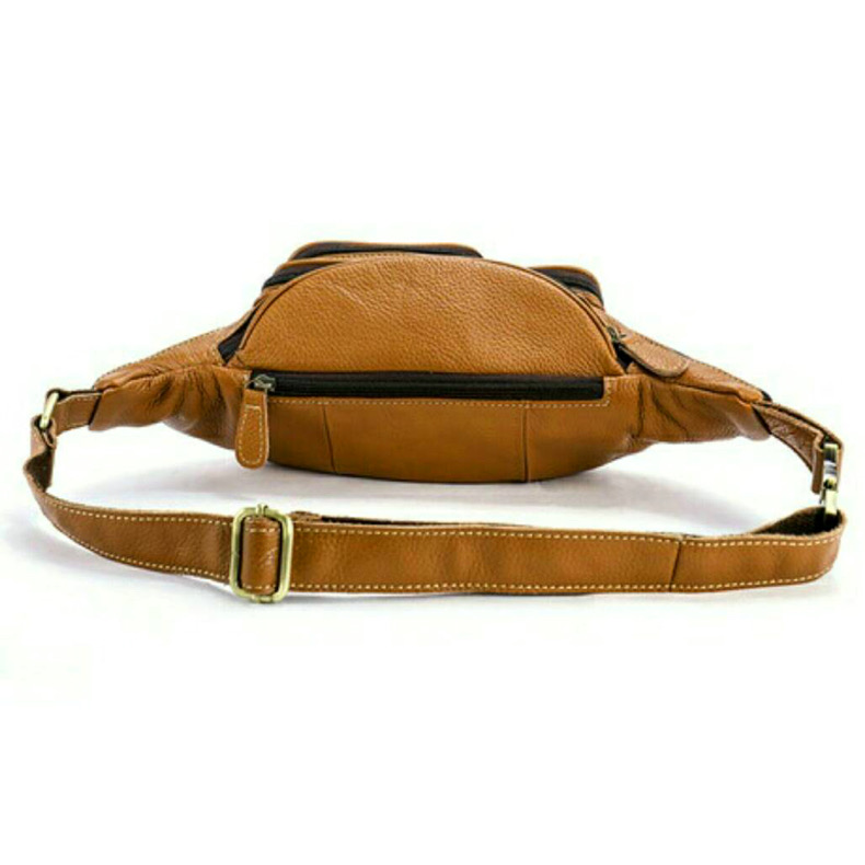 For You Leather LB28 กระเป๋าหนังคาดอก กระเป๋าหนังคาดเอว กระเป๋าหนังแม่ค้า หนังแท้ ช่องเยอะ LB28