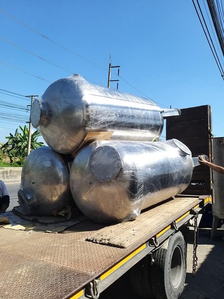 ถังกรองสแตนเลส 48 นิ้ว สูง 150 ซม. เส้นผ่าศูนย์กลาง 120 ซม. หนา 3 มม.