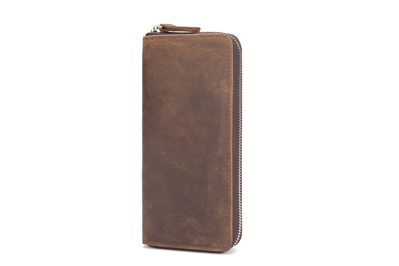 For You Leather WL11 กระเป๋าสตางค์ ผู้ชาย ใบยาว หนังแท้ แบบซิบ WL11