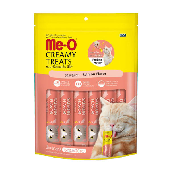 Me-o ครีมมี่ทรีต แซลมอน 15 g. 20 ชิ้น