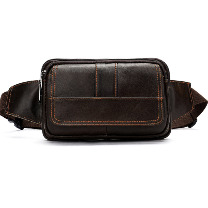 For You Leather LB35 กระเป๋าคาดเอว กระเป๋าคาดอก ผู้ชาย หนังแท้ ขนาดเล็ก กะทัดรัด LB35