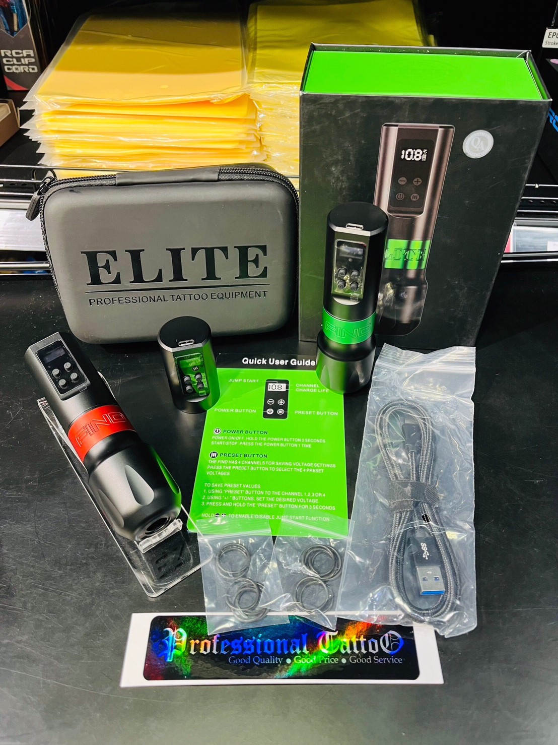 เครื่องปากกาไร้สายELITE FIND Wireless Tattoo Pen Machine เครื่องปากกาไร้สายELITE FIND Wireless Tattoo Pen Machine