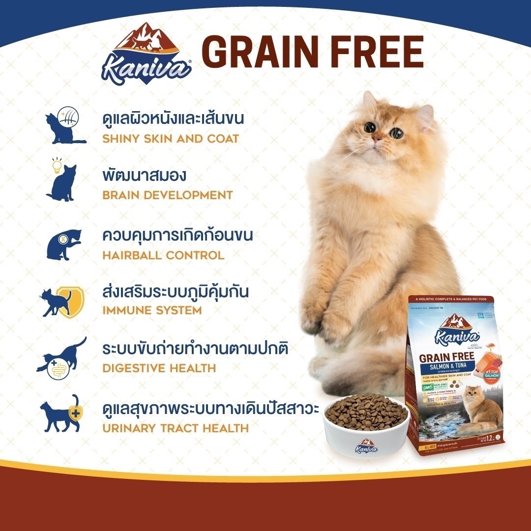 Kaniva Grain Free รสแซลมอน และปลาทูน่า 340 G