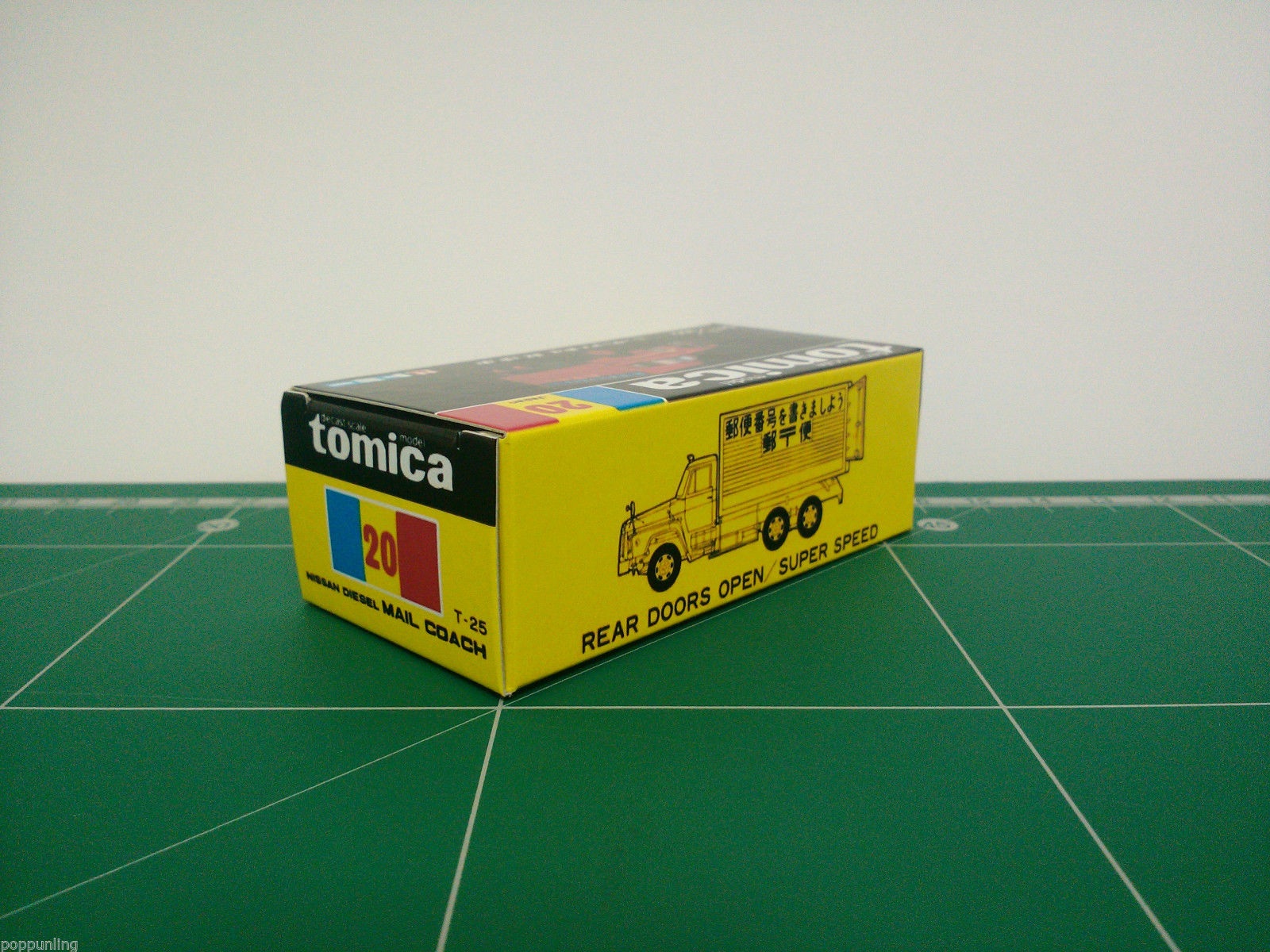 กล่องพิมพ์ Reproduction Box สำหรับ Tomica Black Box No.20 Nissan Diesel Mail Coach (กล่องเปล่า, ไม่มีรถ)