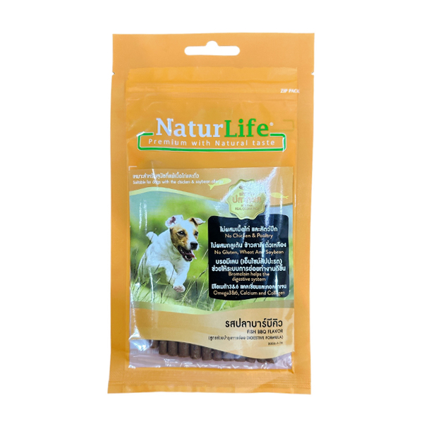 MC D006 Nature Life Dog รสปลาบาร์บีคิว 55G ***เหมาะสำหรับสุนัขที่แพ้ไก่และถั่ว***