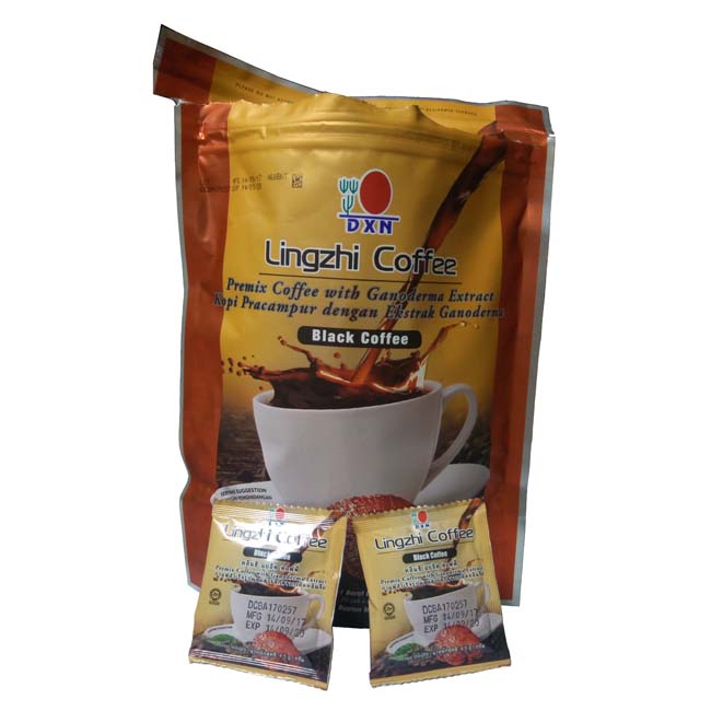 กาแฟเห็ดหลินจือ dxn ชนิดกาแฟดำ ผลิตภัณฑ์เพื่อความตื่นตัวกระชุ่มกระชวย