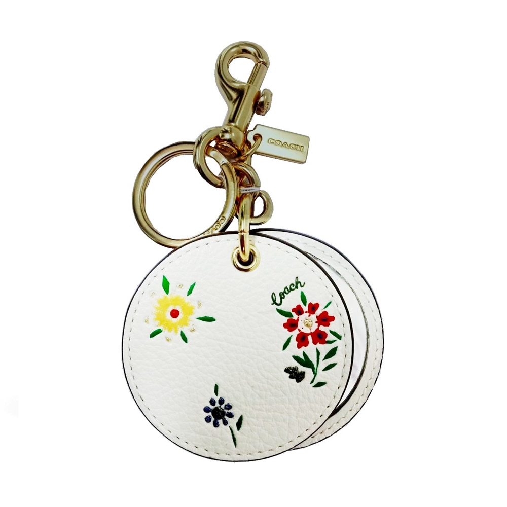 พวงกุญแจ COACH C4302 MIRROR BAG CHARM WITH SPACED WILD MEADOW PRINT (IMCAH) [C4302IMCAH-MA]