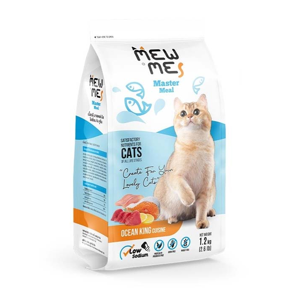HBF Mew Me แมวโต รสปลาทะเลรวม 1.2 Kg