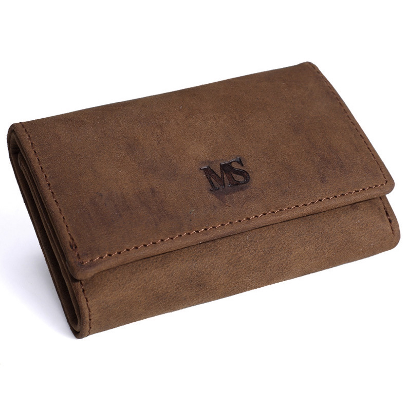 For You Leather WL05 กระเป๋าเงินพวงกุญแจ หนังแท้ (สีน้ำตาล) WL05