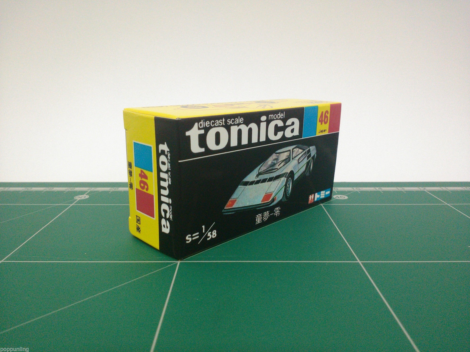 กล่องพิมพ์ Reproduction Box สำหรับ Tomica Black Box No.46 DOME-0 (กล่องเปล่า, ไม่มีรถ)