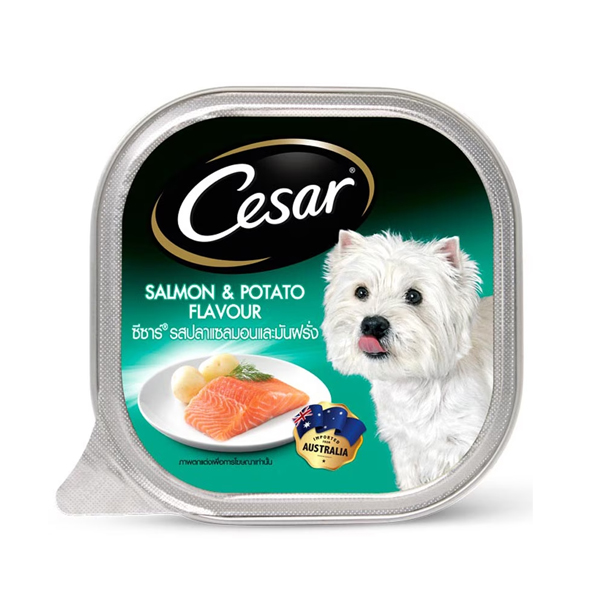 Cesar รสปลาแซลมอนและมันฝรั่ง 100 g.