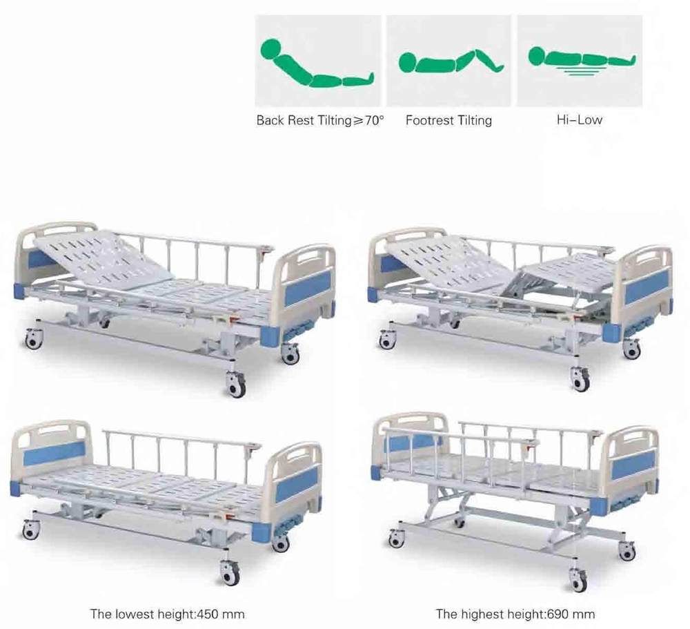 เตียงผู้ป่วยระบบมือหมุน 3 ไกร์