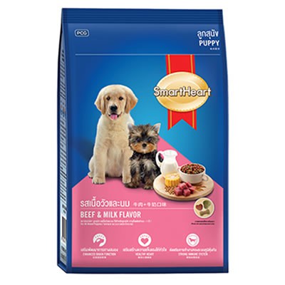 Smart Heart ลูกสุนัข-รสเนื้อ/นม 500 g.