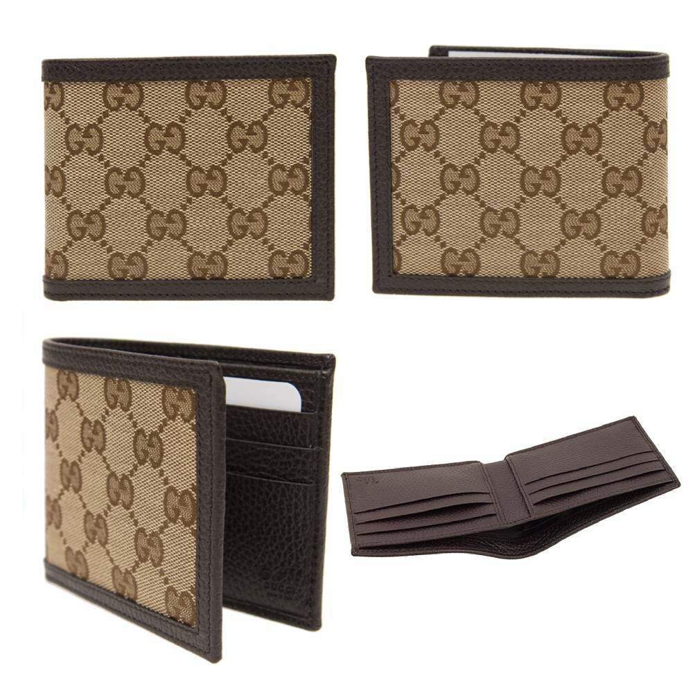 กระเป๋าสตางค์ GUCCI GG WALLET BI-FOLD CARD HOLDER COMPARTMENT (BROWN/BEIGE) [260987KY9LN9903-MB]