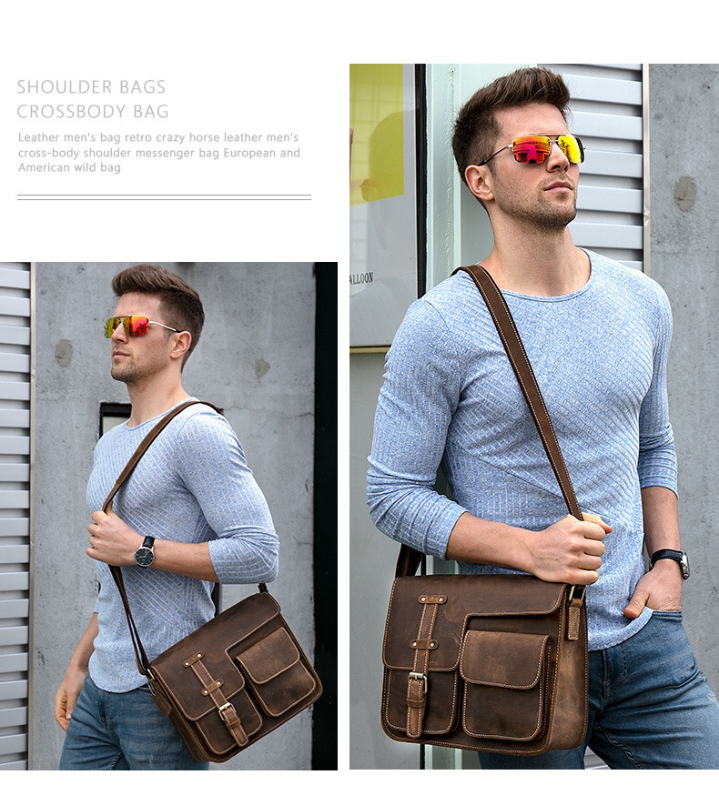 For You Leather [ราคาพิเศษ] LB70 กระเป๋าสะพายข้าง กระเป๋าผู้ชาย กระเป๋าหนังแท้ กระเป๋าทรงแมสเซนเจอร์ LB70