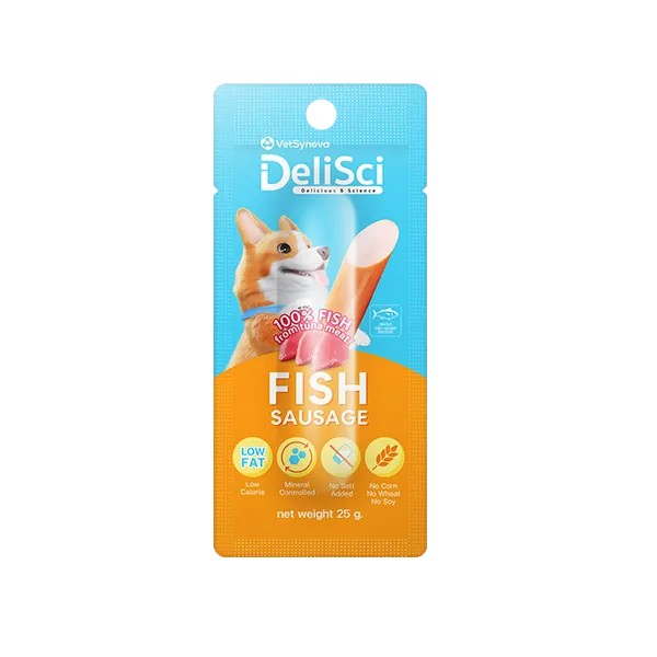 DeliSci Fish Sausage ไส้กรอกเนื้อทูน่า 25 กรัม