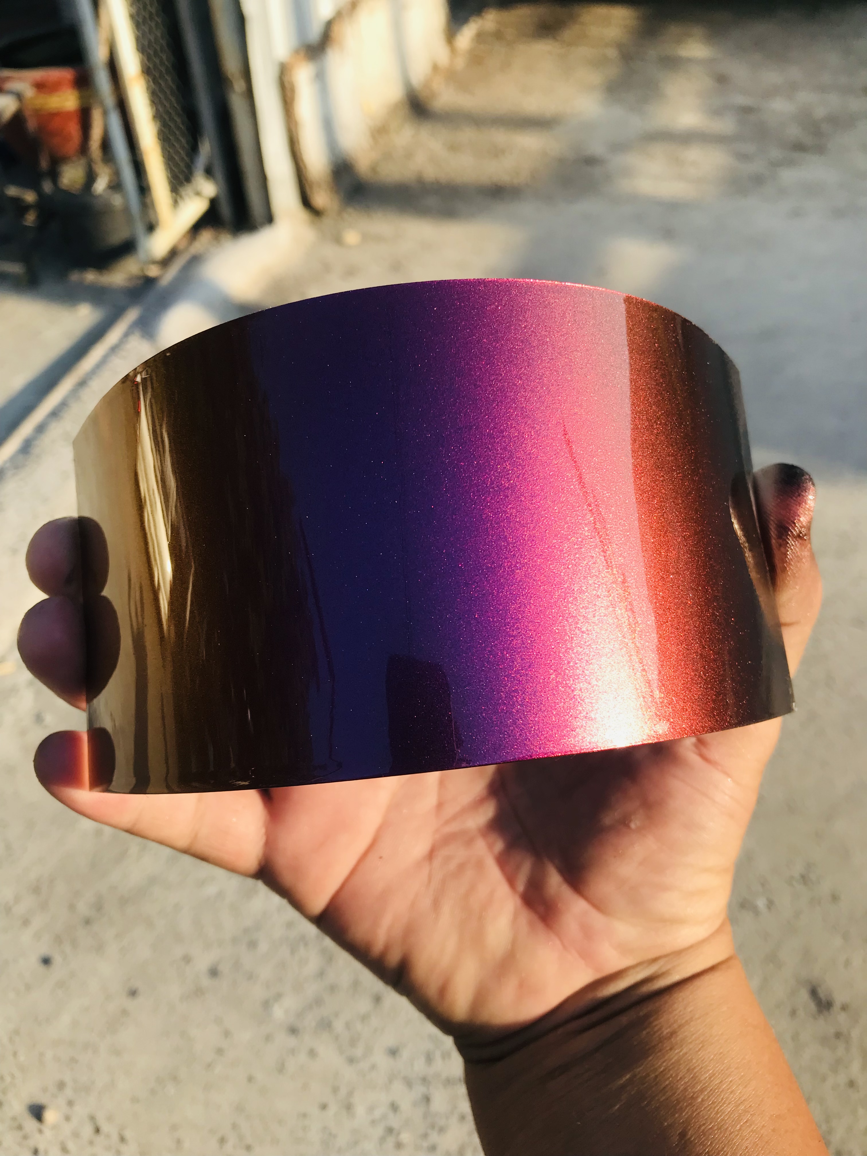 สีเอฟเฟค ชมพู เหลือบ ทอง