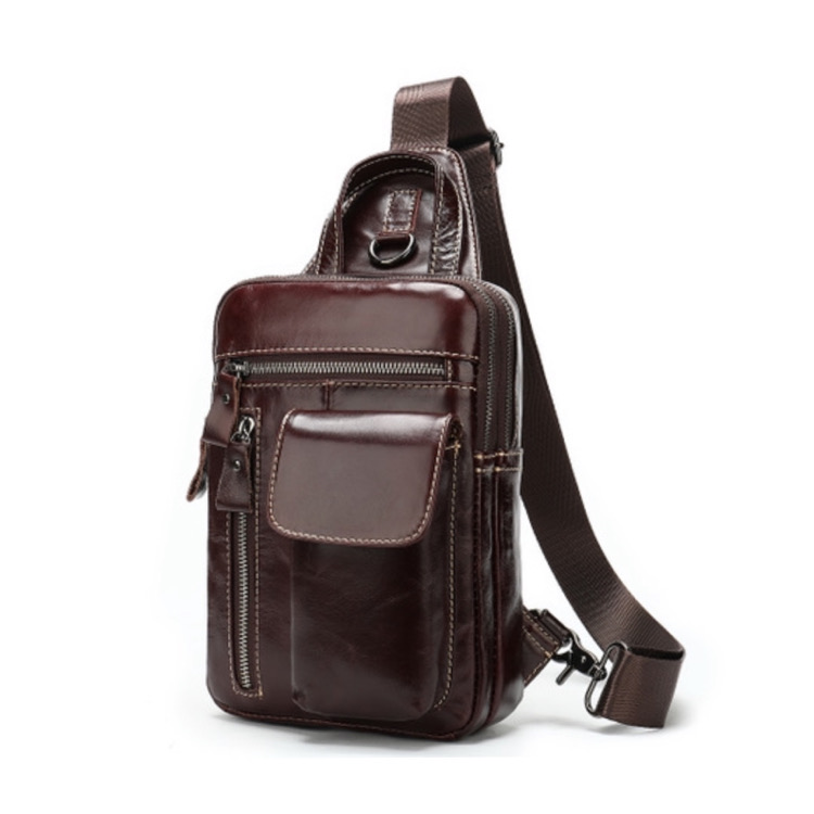 For You Leather LB41 กระเป๋าคาดอก กระเป๋าสะพายพาดลำตัว กระเป๋าสะพายไหล่ หนังแท้ ช่องเยอะ LB41