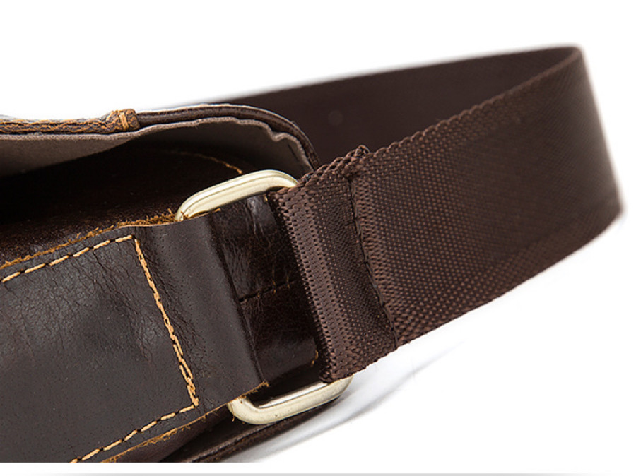 For You Leather LB10 กระเป๋าสะพายข้าง ผู้ชาย หนังแท้ มีหูจับ ขนาดใหญ่ ใส่เอกสาร A4 ได้ ช่องใส่ของเยอะ LB10