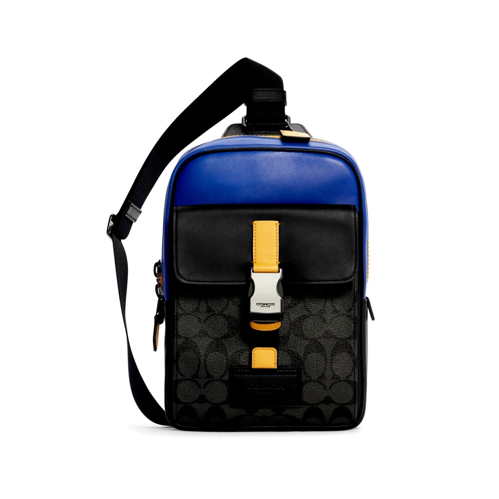กระเป๋าคาดอก COACH C6646 TRACK PACK IN COLORBLOCK SIGNATURE CANVAS (QBTIM) [C6646QBTIM-MA]