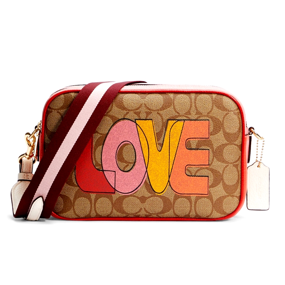 COACH C2808 JES CROSSBODY IN SIGNATURE CANVAS WITH LOVE PRINT (IMLOT) [C2808IMLOT]