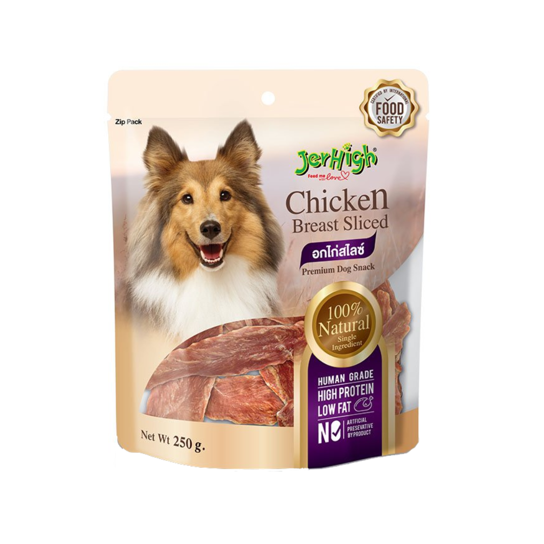 Jerhigh อกไก่สไลด์ 250 g.