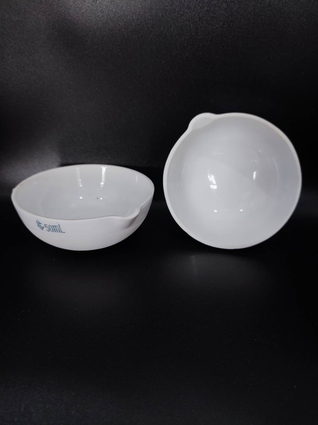 ชามระเหย ถ้วยกระเบื้องก้นกลม 50 ml Evaporation dish
