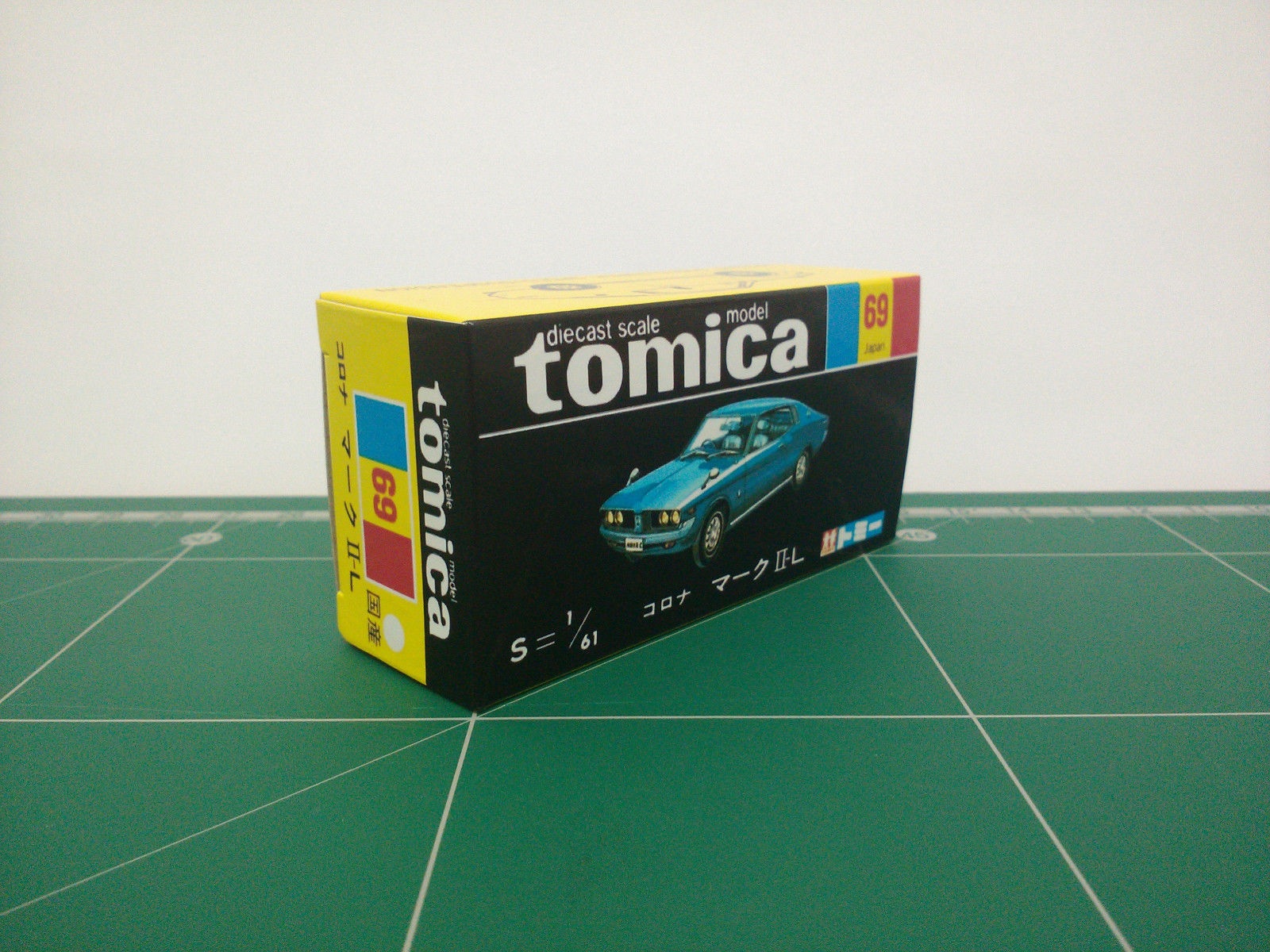 กล่องพิมพ์ Reproduction Box สำหรับ Tomica Black Box No.69 Toyota Mark II-L (กล่องเปล่า, ไม่มีรถ)