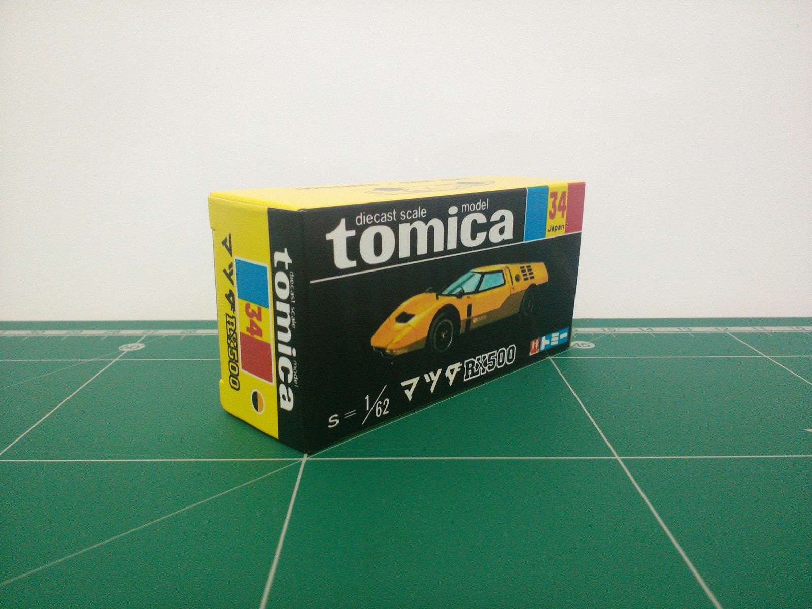 กล่องพิมพ์ Reproduction Box สำหรับ Tomica Black Box No.34 Mazda RX500 (กล่องเปล่า, ไม่มีรถ)