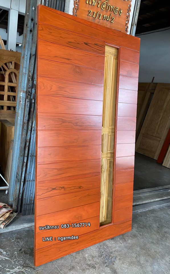 ประตูไม้สักบานเดี่ยว