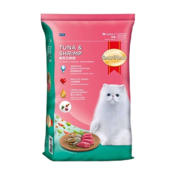 Smart heart อาหารเม็ด (แมวโต-รสทูน่า/กุ้ง) 7 kg.